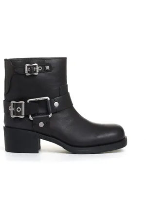 Ash Heeled Boots, female, , Size: 7 US Biker Boots with Buckles