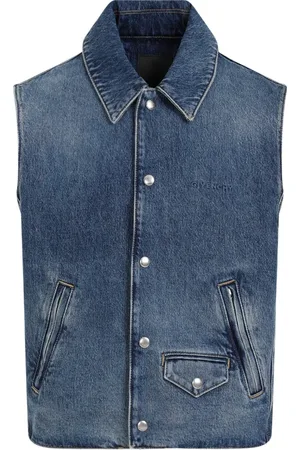 Givenchy Vests, male, , Size: L Sleeveless Denim Vest