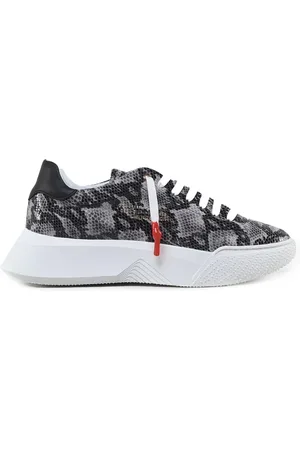 Giuliano Galiano Sneakers, male, , Size: 12 US Snake Print Leather Sneakers Black White