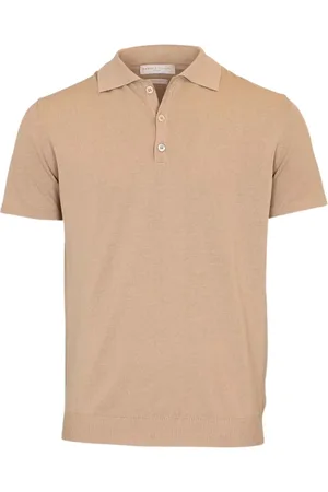 Daniele Fiesoli Polo Shirts, male, , Size: L Short Sleeve Cotton Polo Sand