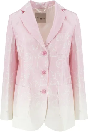 ERMANNO SCERVINO Blazers, female, , Size: XS Classic Logo Fabric Jacket with Buttons