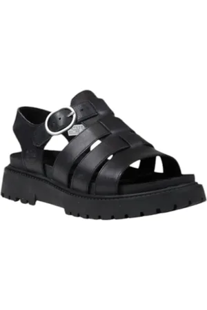 Timberland Flat Sandals, female, , Size: 8 1/2 US Buckle and Bow Leather Sandals