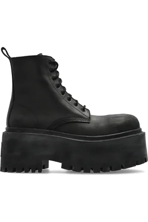 Balenciaga Lace-up Boots, female, , Size: 10 US Strike Platform Lace-Up Boots