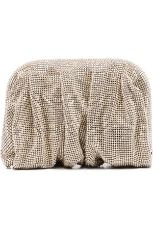 BENEDETTA BRUZZICHES Clutches, female, , Size: ONE SIZE Golden Venus Clutch Bag with Rhinestones
