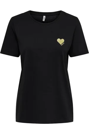 ONLY T-Shirts, female, , Size: XS Love Heart Tee Short Sleeve T-Shirt