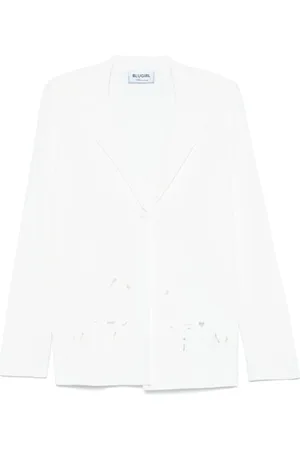 Blugirl Blazers, female, , Size: S Knit Jacket with Cut-Out Detailing