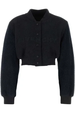Givenchy Cardigans, female, , Size: S Cropped Varsity Jacket