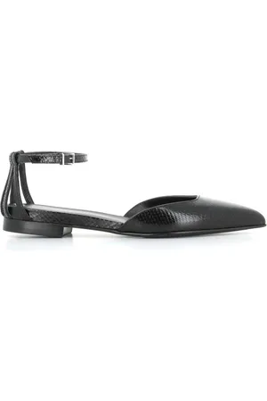 SERGIO LEVANTESI Ballerinas, female, , Size: 7 1/2 US Python Ankle Strap Ballet Flats