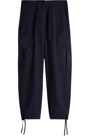 Aspesi Straight Trousers, female, , Size: S Navy Cargo Cotton Pants