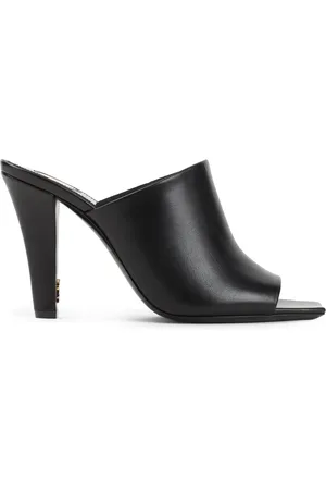 Saint Laurent Heeled Mules, female, , Size: 8 US Leather Slippers Elegant Heels