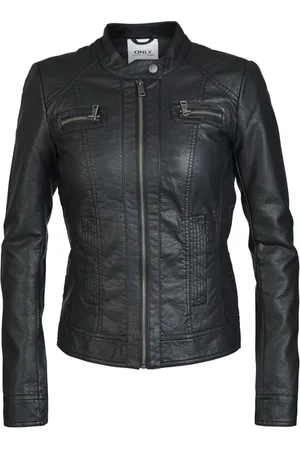 ONLY Light Jackets, female, , Size: XS Faux Leather Biker Jacket