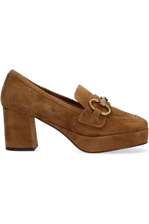 Bibi Lou Pumps, female, , Size: 8 US Suede Loafer with Decorative Metal Clamp
