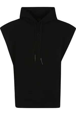 44 Label Group Hoodies, male, , Size: M Sleeveless Hoodie with Logo Print