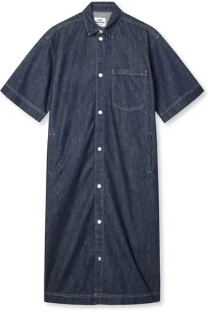 Mads Norgaard Shirt Dresses, female, , Size: M Denim Violet Dress with Pockets