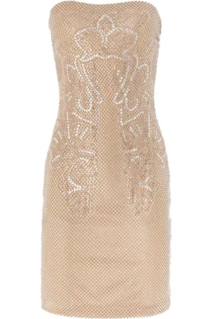 GENNY Party Dresses, female, , Size: S Elegant Nude Dress for Women