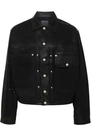Givenchy Denim Jackets, male, , Size: M Pleated Denim Jacket