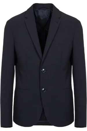 Armani Exchange Blazers, male, , Size: 2XS Single-breasted jacket in textured fabric