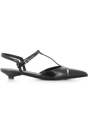 SERGIO LEVANTESI Ballerinas, female, , Size: 10 US Python Leather T-Strap Ballet Flats