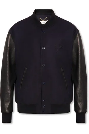 Golden Goose Bomber Jackets, male, , Size: L Aleandro Bomber Jacket with Leather Sleeves