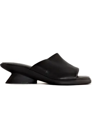 vic matiè Heeled Mules, female, , Size: 7 US Leather Square Toe Sandals