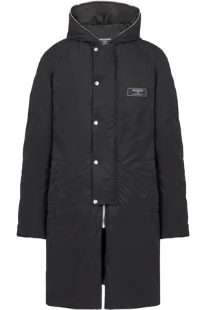 Balmain Parkas, male, , Size: XL Long Down Nylon Jacket