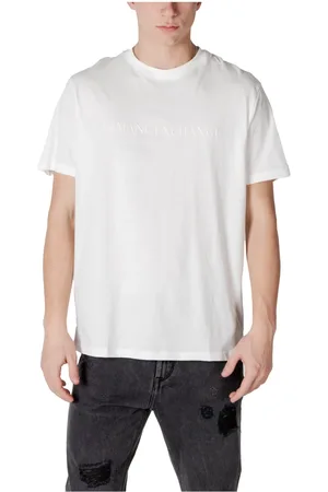 Armani Exchange T-Shirts, male, , Size: S Cotton T-Shirt Round Neck