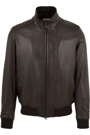 Aspesi Leather Jackets, male, , Size: M Front Zip Closure Jacket