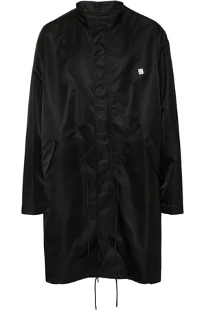 Givenchy Parkas, male, , Size: XL Logo Coat with Drawstring Waist