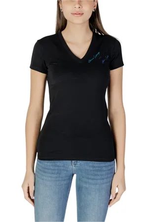 Armani Exchange T-Shirts, female, , Size: S V-Neck Cotton T-Shirt