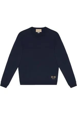Gucci Sweatshirts, male, , Size: M Horsebit Intarsia Wool Jumper