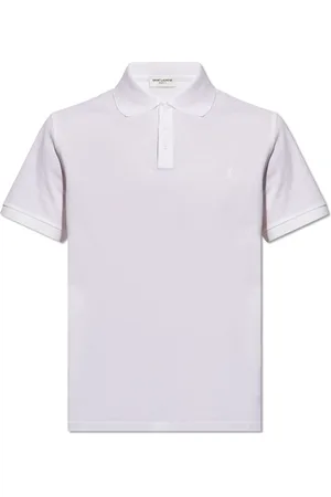 Saint Laurent Polo Shirts, male, , Size: S Monogram Polo