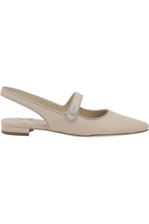 Manolo Blahnik Ballerinas, female, , Size: 6 US Leather Ballerinas with Elongated Toe