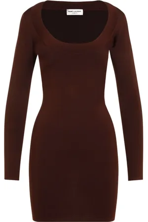 Saint Laurent Short Dresses, female, , Size: S Chocolat Mini Dress