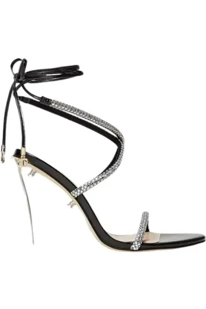 Twin-Set High Heel Sandals, female, , Size: 5 US Strass Wedge Sandals with Straps