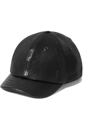Saint Laurent Caps, female, , Size: 59 CM Cassandre Leather Cap