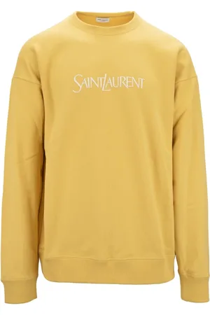 Saint Laurent Sweatshirts, male, , Size: XL Embroidered Cotton Sweatshirt