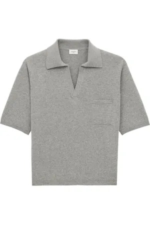 Saint Laurent Polo Shirts, male, , Size: S V-Neck Pocket T-shirt