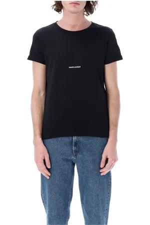 Saint Laurent T-Shirts, male, , Size: XL Logo Print T-Shirt