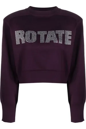 ROTATE Sweatshirts, female, , Size: M Cropped Knitwear Jumper