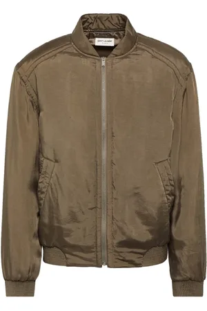Saint Laurent Bomber Jackets, male, , Size: XL Twill Teddy Bomber Jacket