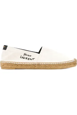 Saint Laurent Espadrilles, female, , Size: 9 US Logo-Embroidered Espadrilles