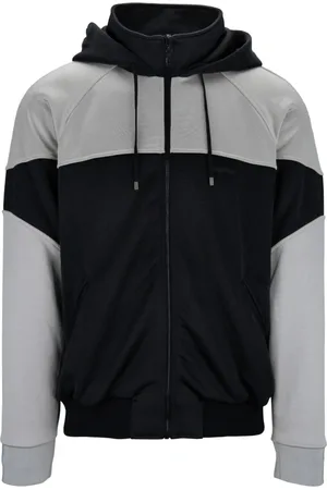 Saint Laurent Zip-throughs, male, , Size: L Men`s Zip Hoodie with High Collar