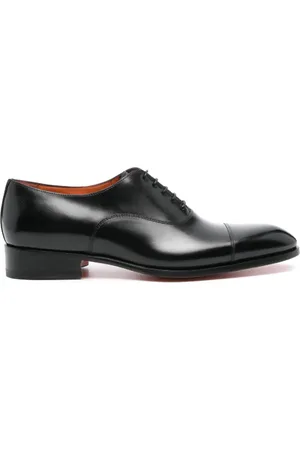 santoni Business Shoes, male, , Size: 12 US Polished Leather Oxford Shoes