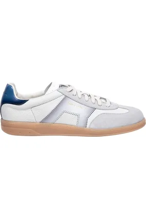 santoni Sneakers, male, , Size: 8 1/2 US Leather and Suede Sneaker