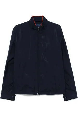 Paul & Shark Light Jackets, male, , Size: M Navy Zip Jacket Long Sleeves