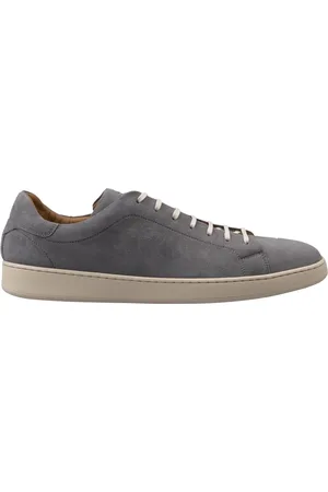 Kiton Sneakers, male, , Size: 11 US Grey Leather Rubber Sole Shoes