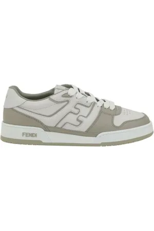 Fendi Sneakers, male, , Size: 10 US Perforated Leather Sneakers with Branded Details