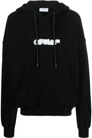 OFF-WHITE Hoodies, male, , Size: XL Logo-Print Cotton Hoodie