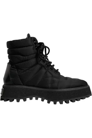 Dolce & Gabbana Lace-up Boots, male, , Size: 6 US Quilted Lace-Up Boots