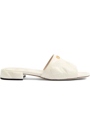 VALENTINO GARAVANI Sliders, female, , Size: 9 US Ivory VLogo Signature Sandals